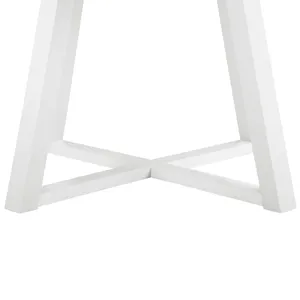 Edo - 5 Piece Dining Set, Trestle Dining Table With 4 Windsor Chairs - White
