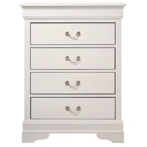Louis Phillipe - G3190-BC 4 Drawer Chest - White