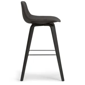Randolph - Bentwood Counter Height Stool (Set of 2) - Charcoal Grey / Black