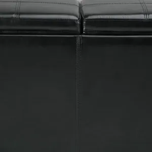 Avalon - Storage Ottoman - Midnight Black