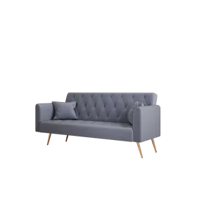 Convertible Double Folding Living Room Sofa Bed - Gray