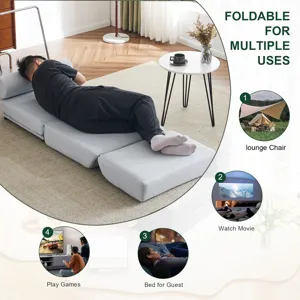 Single Sofa Chair Foldable Single Sofa Bed With Pillow, Portable Foldable Sofa Bed, Leisure Sofa Cha
