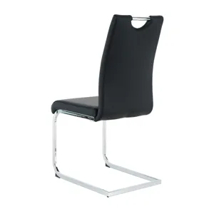 Modern Dining Chairs With Faux Leather Padded Seat Dining Living Room Chairs Upholstered Chair With 