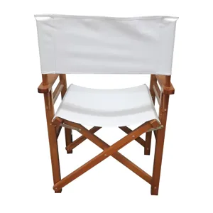 Folding Director Chair Canvas (Set of 2) - White