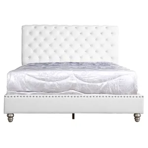 Maxx - G1938-FB-UP Tufted Upholstered Bed - White