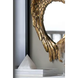 Golden Wing Accent Mirror, Wall Mirror For Living Room - Gold