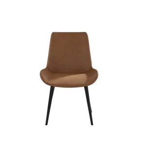 Modern Dining Chair Living Room Metal Leg Dining Chair (Set of 4) - Brown