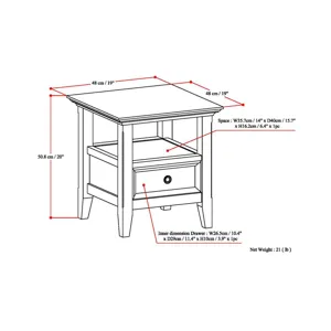 Amherst - End Table - Hickory Brown