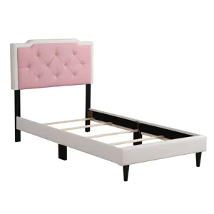 Deb - G1122-Tb-Up Twin Bed - White And Pink