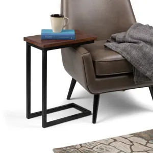 Skyler - C Side Table - Dark Cognac Brown