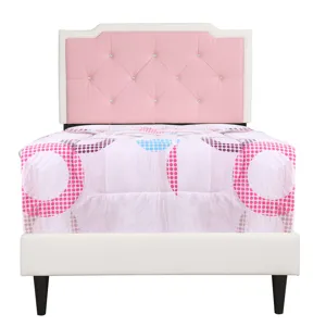Deb - G1122-Tb-Up Twin Bed - White And Pink