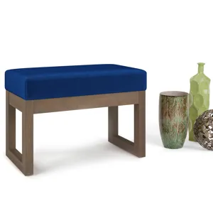 Milltown - Footstool Small Ottoman Bench - Blue