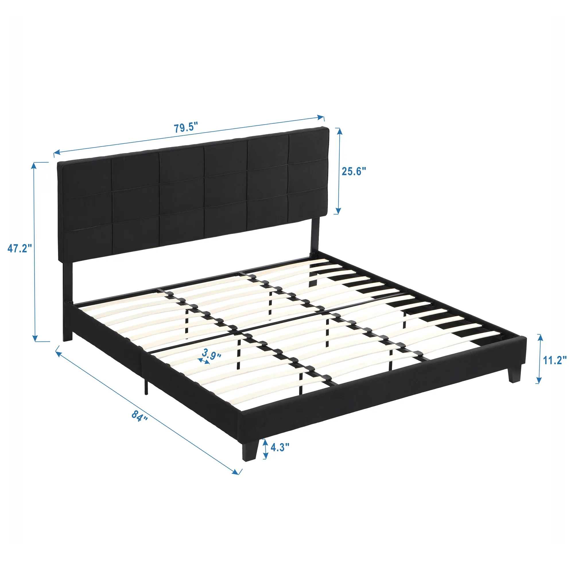 Unavailable: King Size Upholstered Platform Bed Frame With