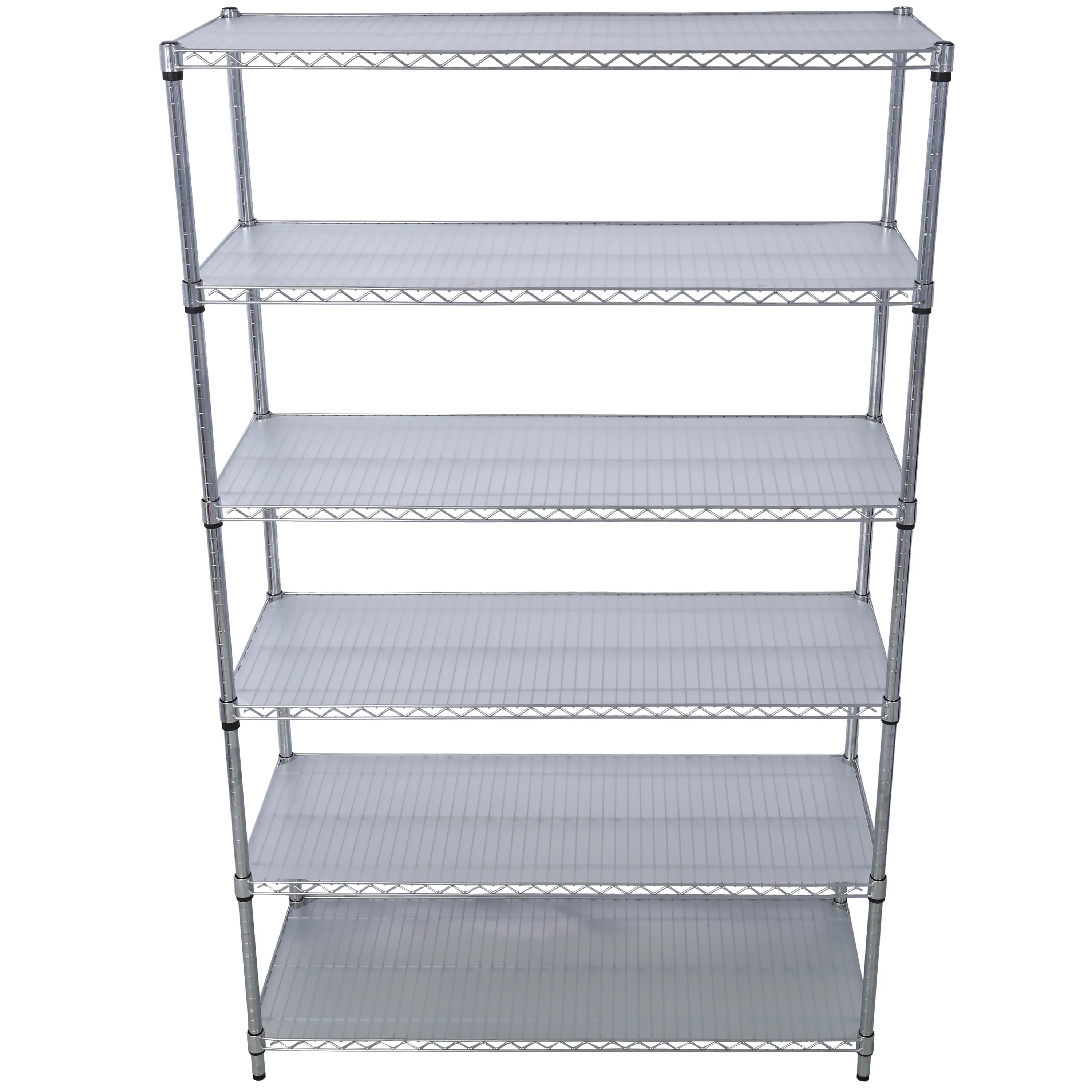 Dkelincs 6-Tier Adjustable Wire Shelving Rack – 6000 LBS Capacity, Chrome, 48x18x78