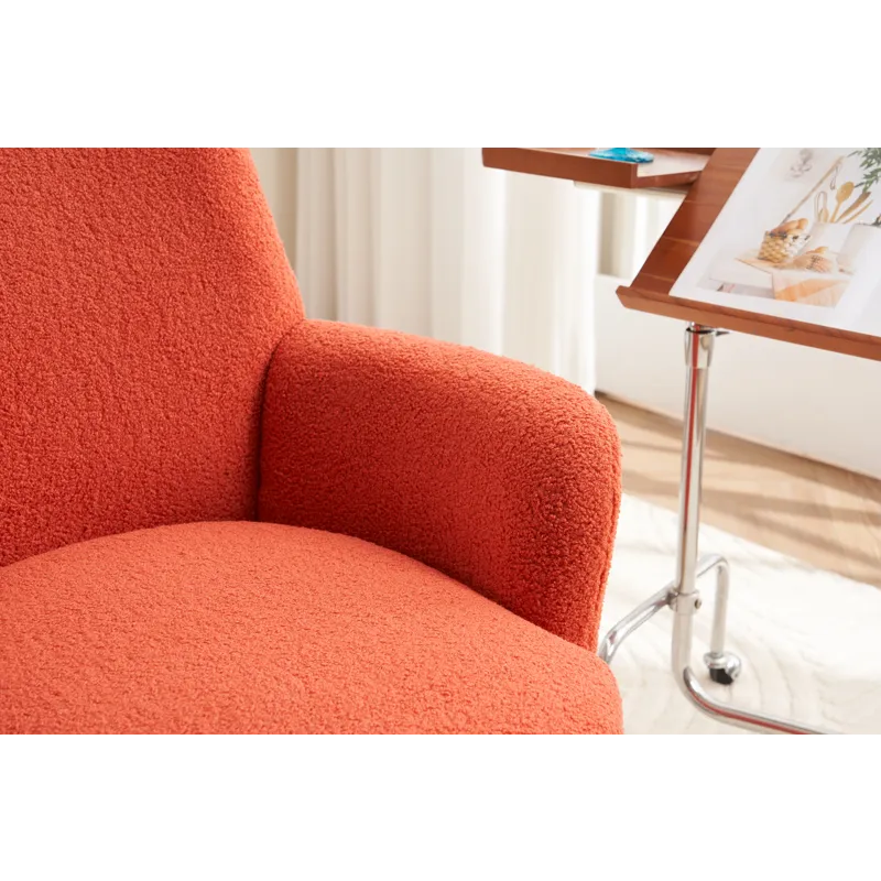 Teddy Swivel Barrel Chair, Swivel Accent Chairs Armchair For Living Room, Reading Chairs For Bedroom