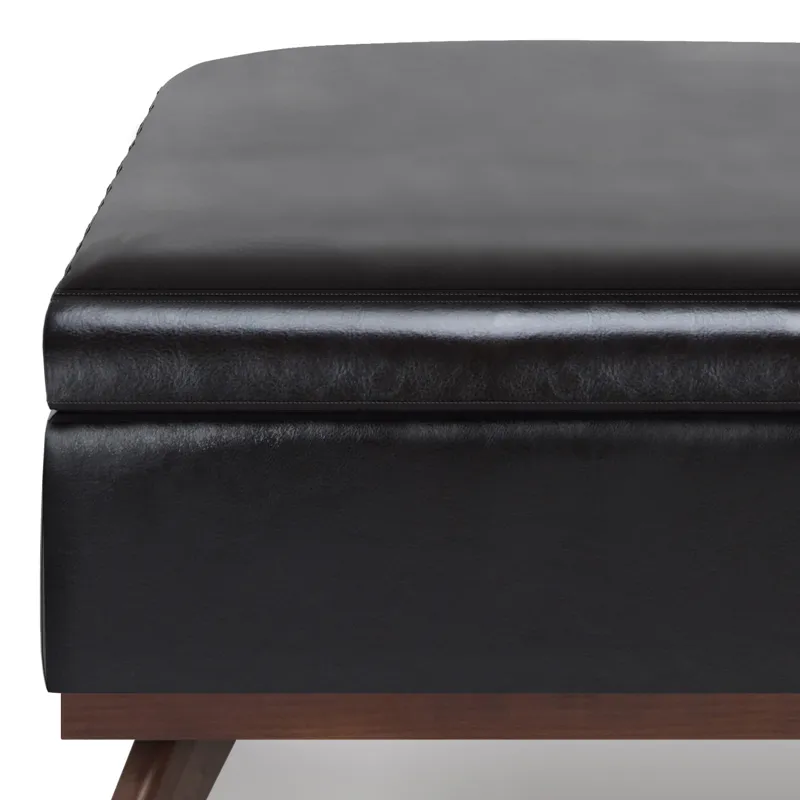 Owen - Square Coffee Table Storage Ottoman - Tanners Brown