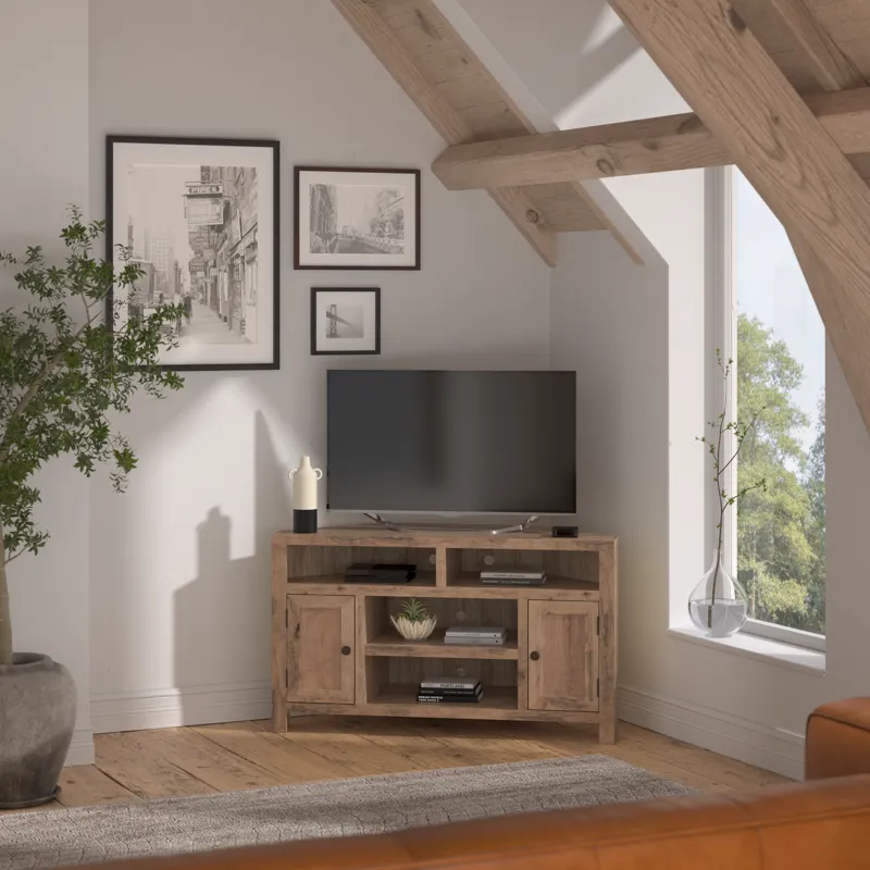 Joshua Creek - 52\" Corner TV Stand - Barnwood