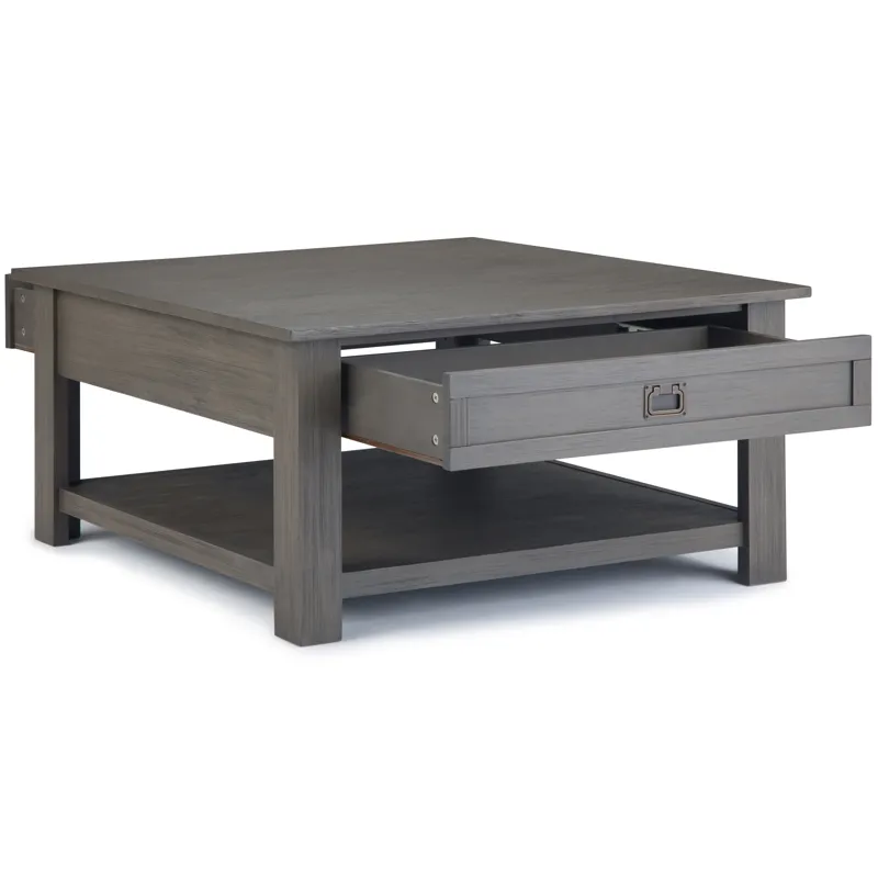 Monroe - Square Coffee Table - Farmhouse Grey