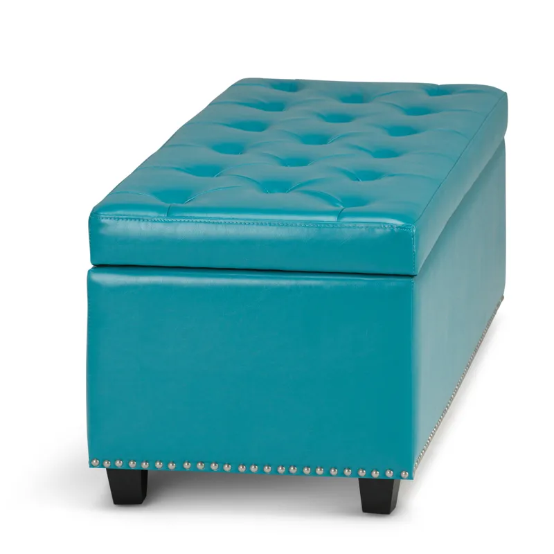 Hamilton - Storage Ottoman - Mediterranean Blue