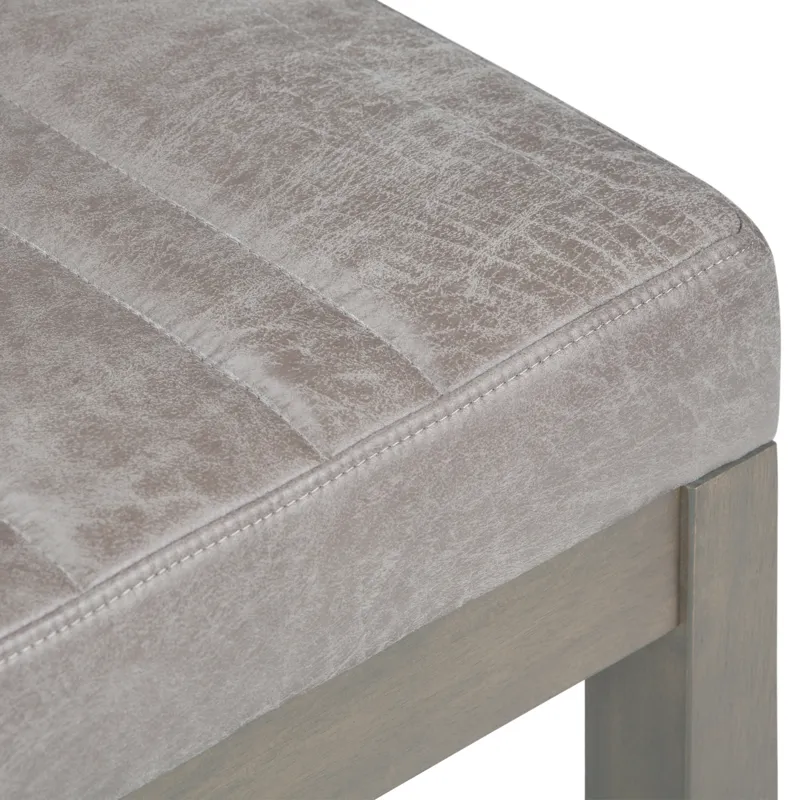 Casey - Ottoman Bench - Distressed Grey Taupe