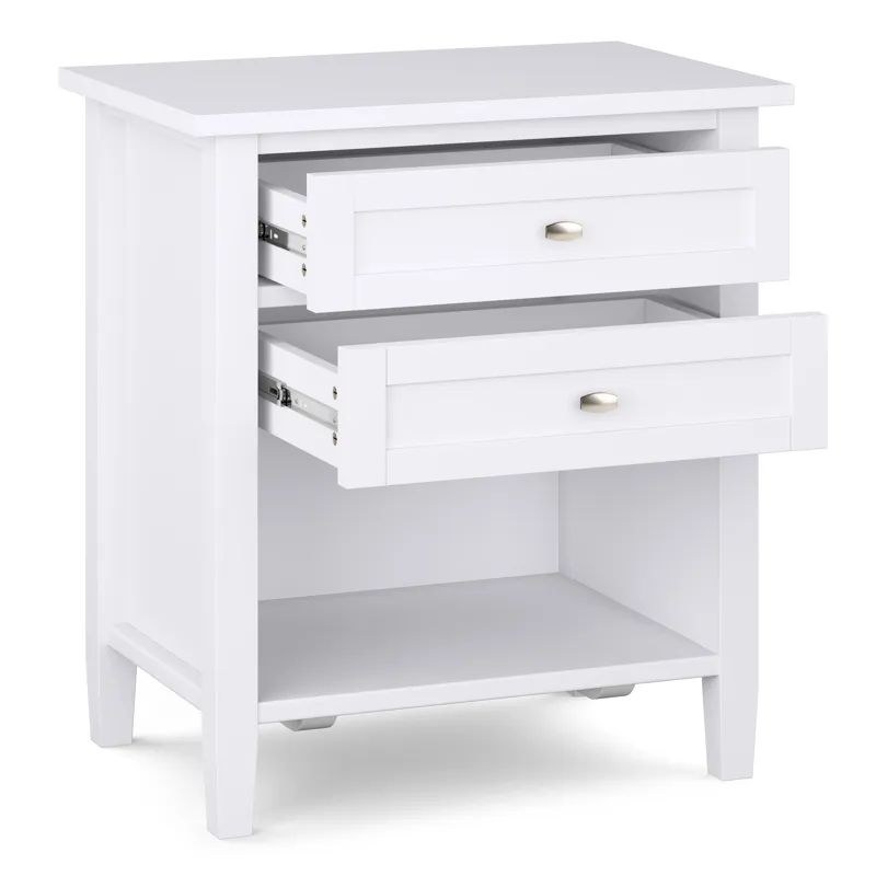 Warm Shaker - Bedside Table - White