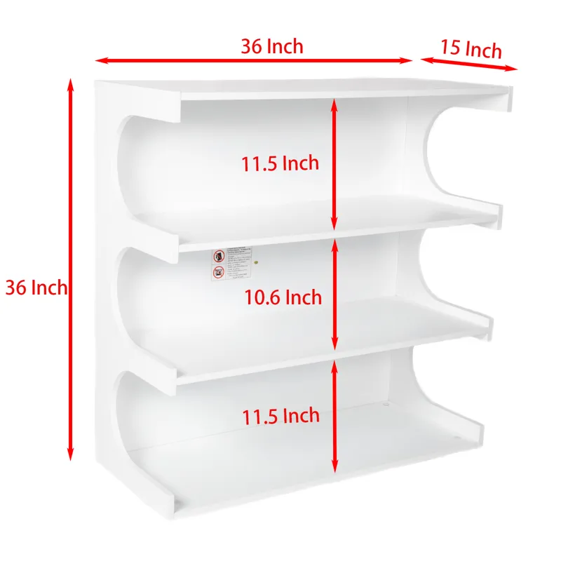 Multifunctional 4 Tier Book Shelf & Coffee Table For Living Room Bedroom Dining Room Study Entryway,