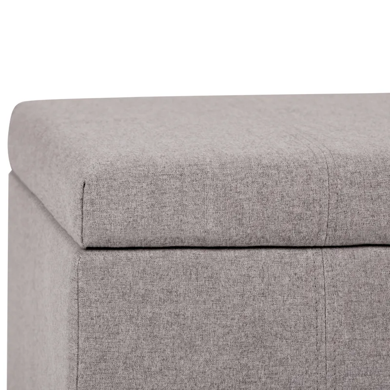Dover - Storage Ottoman Bench - Cloud Grey