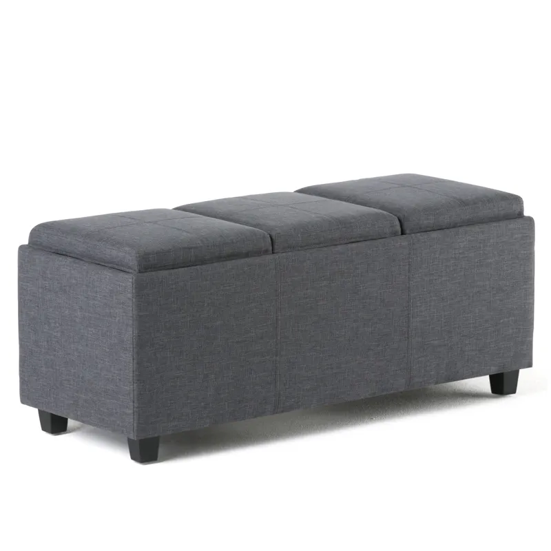 Avalon - Storage Ottoman - Slate Grey