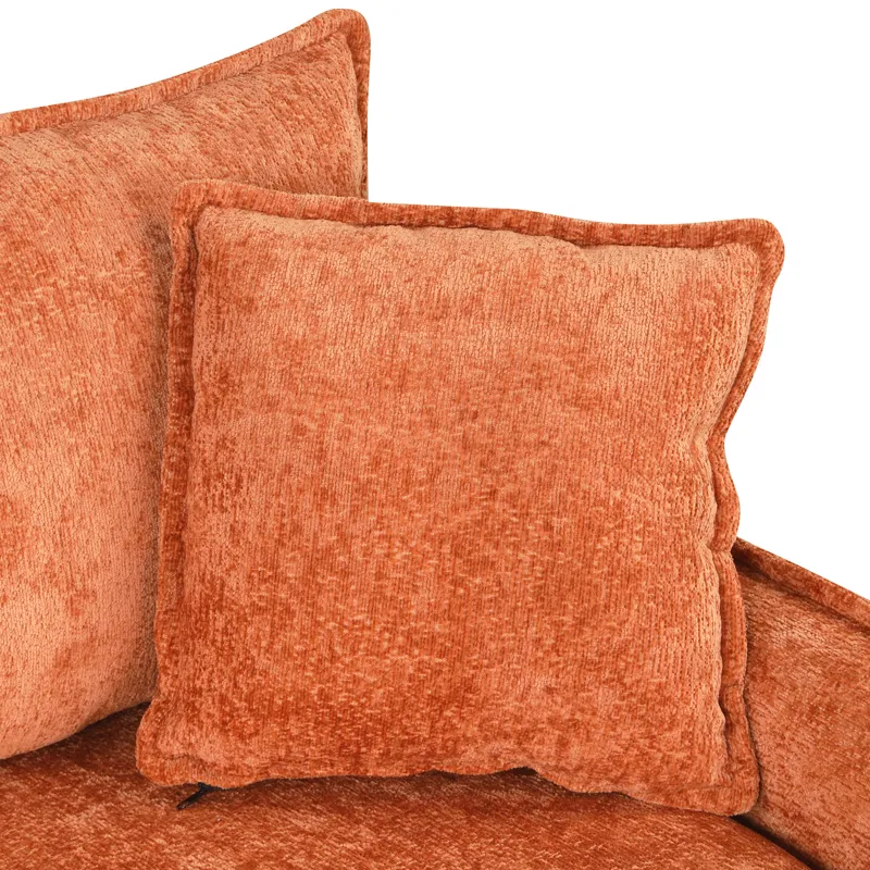 Convertible Sofa Bed Sectional Sofa Sleeper L-Shaped Sofa With A Storage Ottoman, Two Pillows, Two P