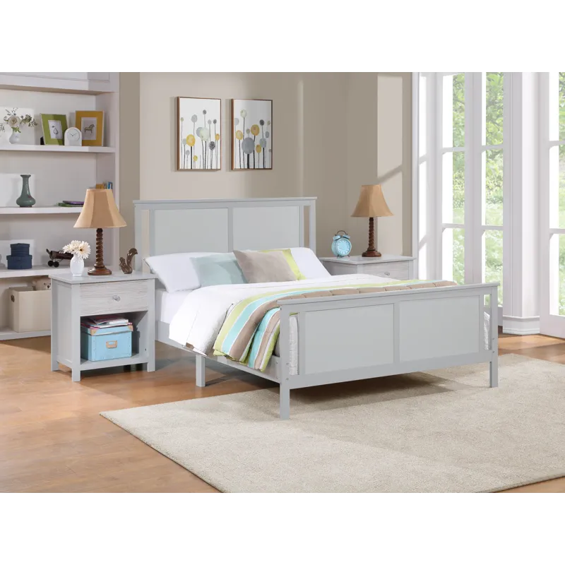 Connelly - Reversible Panel Full Bed - Gray/Rockport Gray