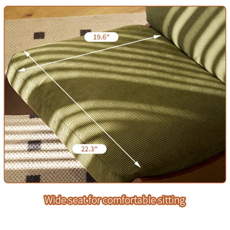 Comfortable Glider Rocking Chair, High-Quality Upholstery Glider Chair, Solid Wood Frame, Perfect Fo