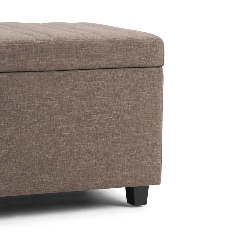 Darcy - Storage Ottoman Bench - Fawn Brown