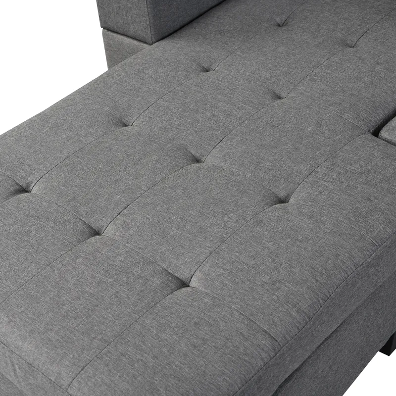 Sectional Sofa Set For Living Room With L Shape Chaise Lounge, Cup Holder And Left Or Right Hand Cha