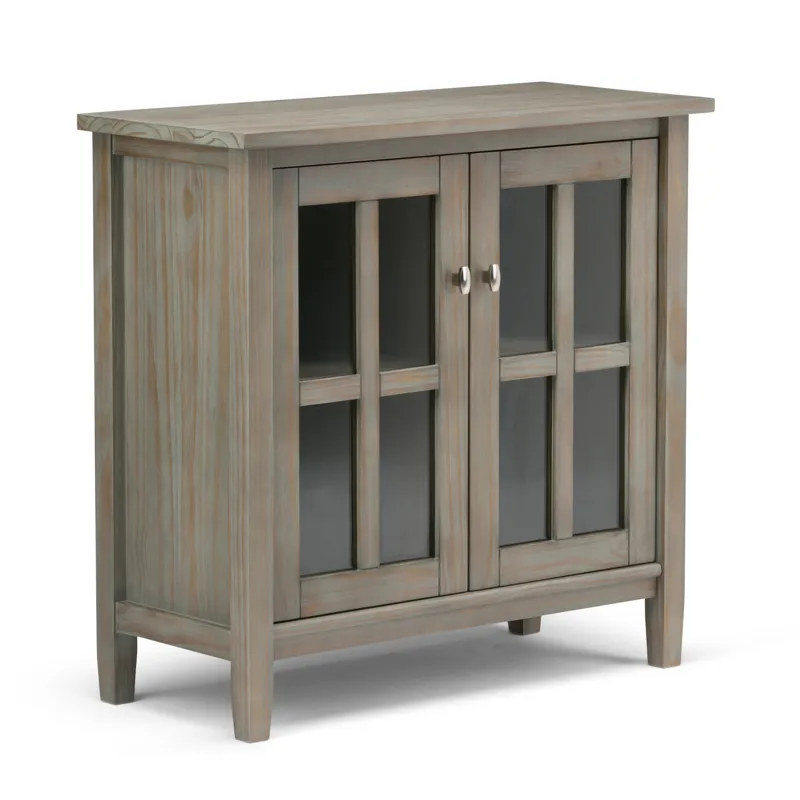 Warm Shaker - Low Storage Cabinet - Distressed Grey