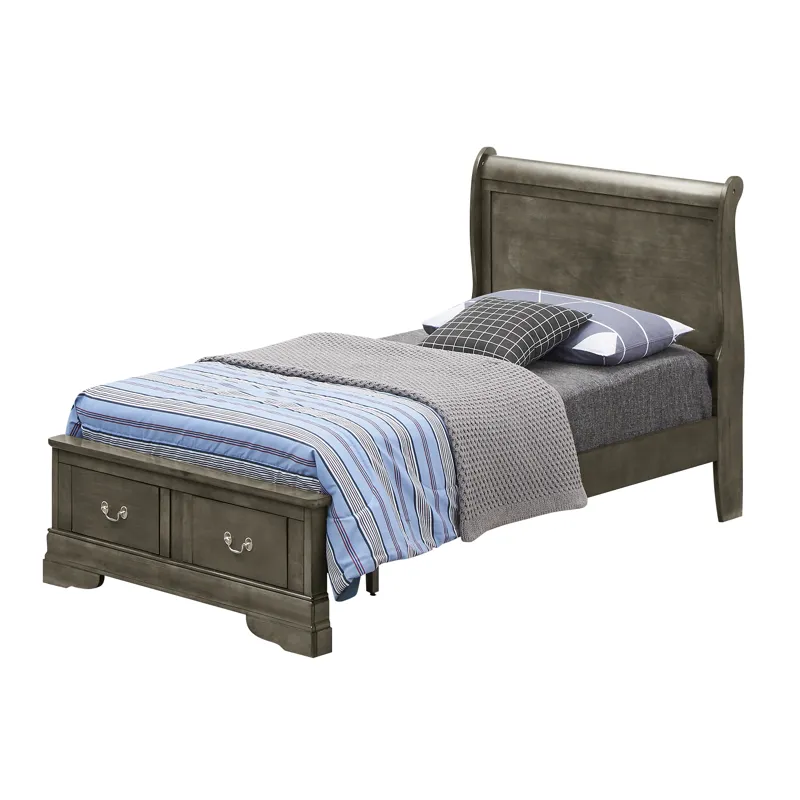 Louis Phillipe - G3105D-KSB2 King Storage Bed - Gray