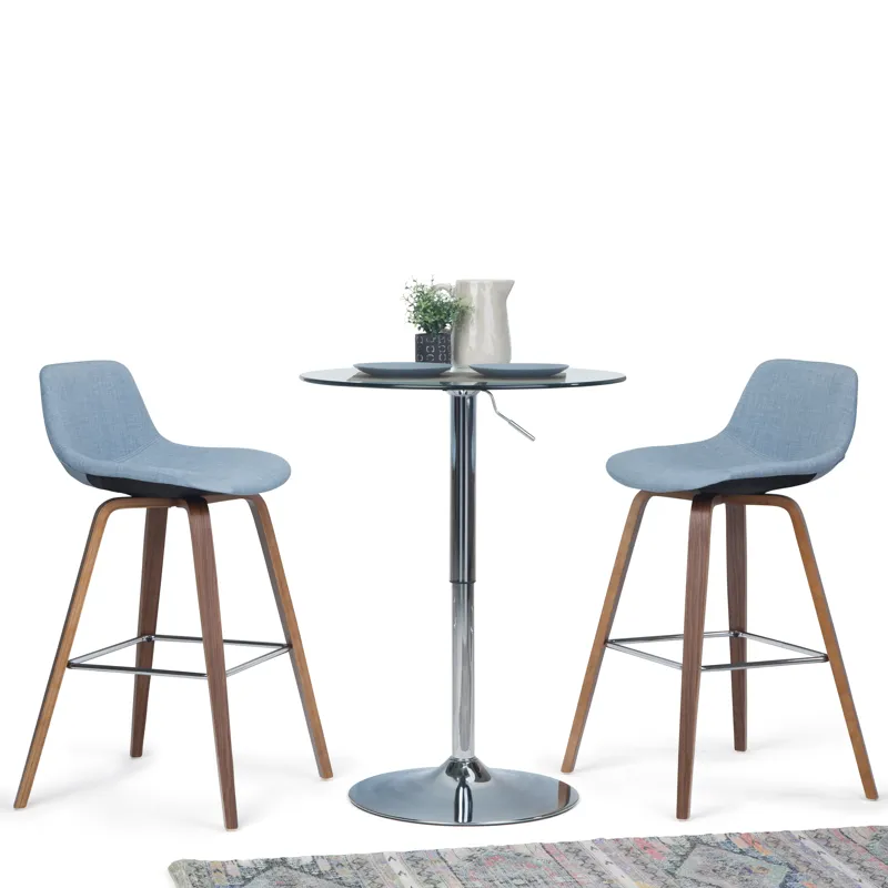 Randolph - Bentwood Counter Height Stool (Set of 2) - Denim Grey