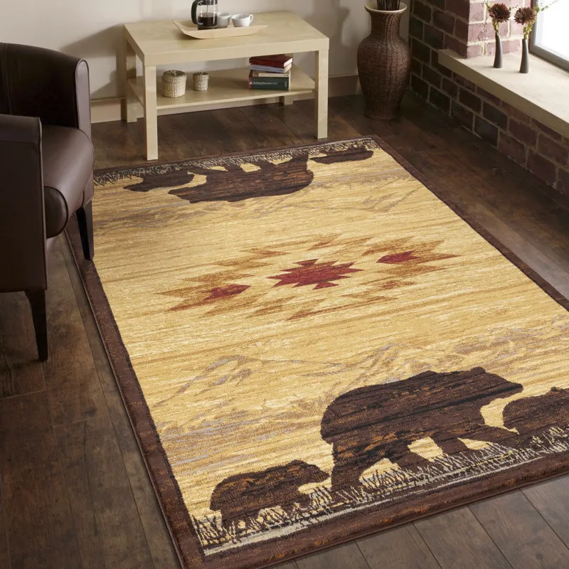 Nature\'s Nest - GC_CBL3006 Multi 7\' x 10\' Lodge Area Rug