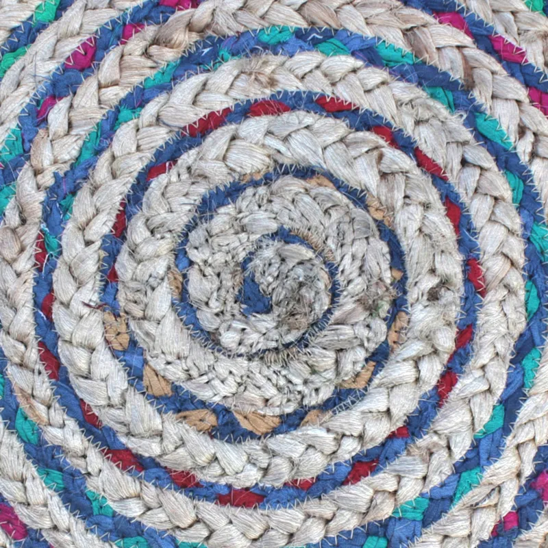 Margo - Round Pouf - Blue