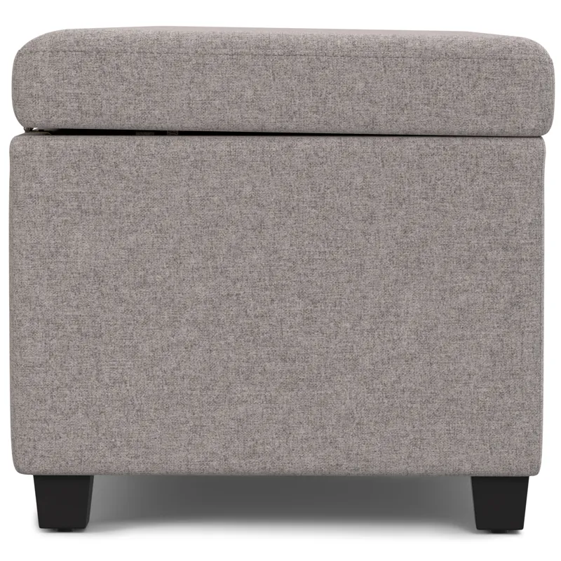 Avalon - Extra Large Storage Ottoman Bench - Cloud Grey