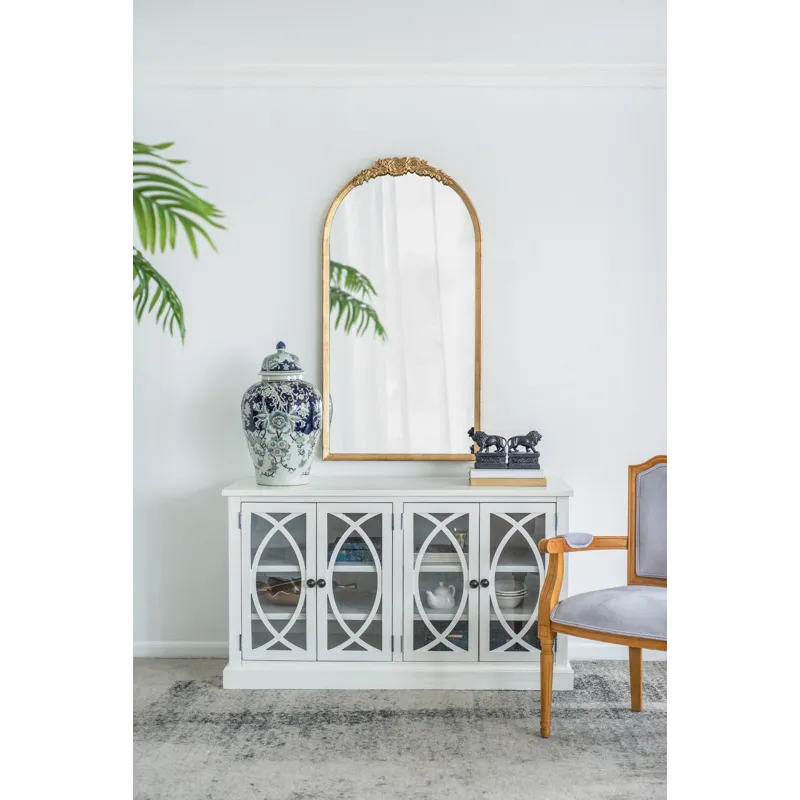 Floor Mirror, Full Body Mirror Dressing Make Up Mirror For Bathroom Bedroom Living Room - Gold