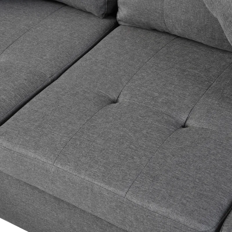 Sectional Sofa Set For Living Room With L Shape Chaise Lounge, Cup Holder And Left Or Right Hand Cha