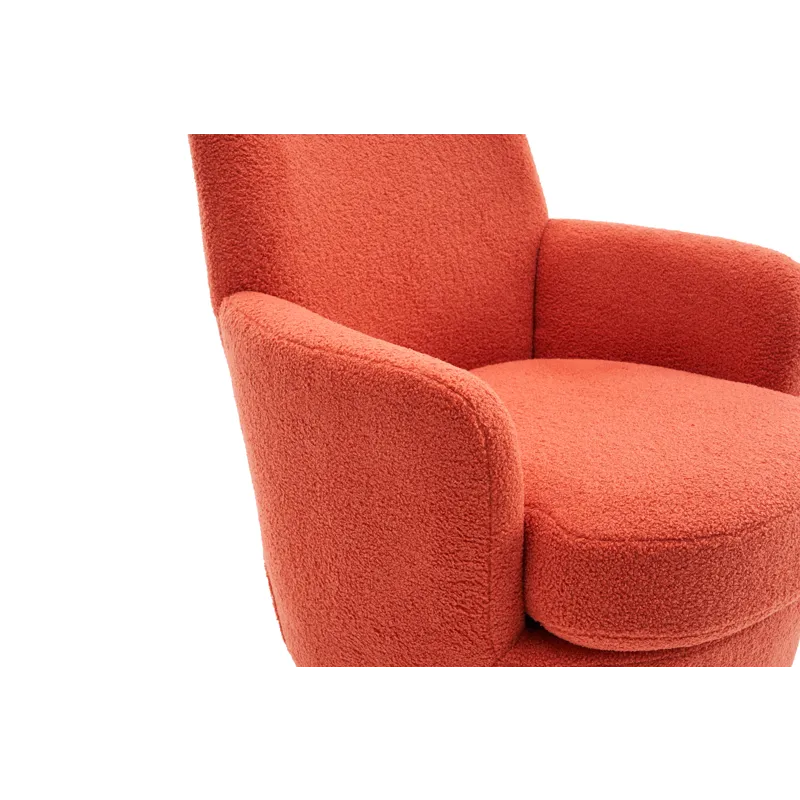Teddy Swivel Barrel Chair, Swivel Accent Chairs Armchair For Living Room, Reading Chairs For Bedroom