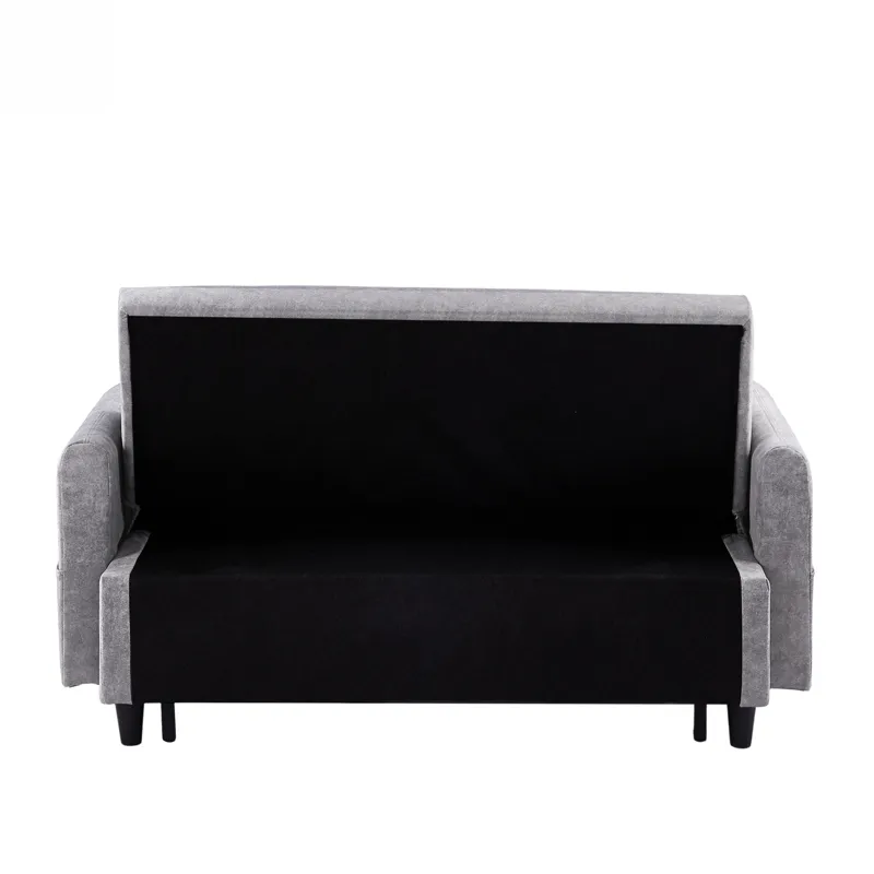 Pull Out Sleep Sofa Bed Loveseats Sofa Couch With Adjsutable Backrest, Storage Pockets, 2 Soft Pillo