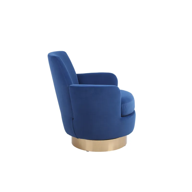 Velvet Swivel Barrel Chair, Swivel Accent Chairs Armchair For Living Room, Reading Chairs For Bedroo