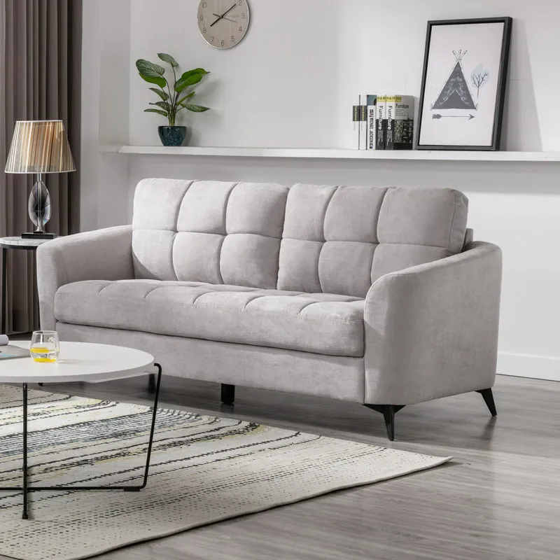 Callie - Woven Fabric Sofa - Light Gray
