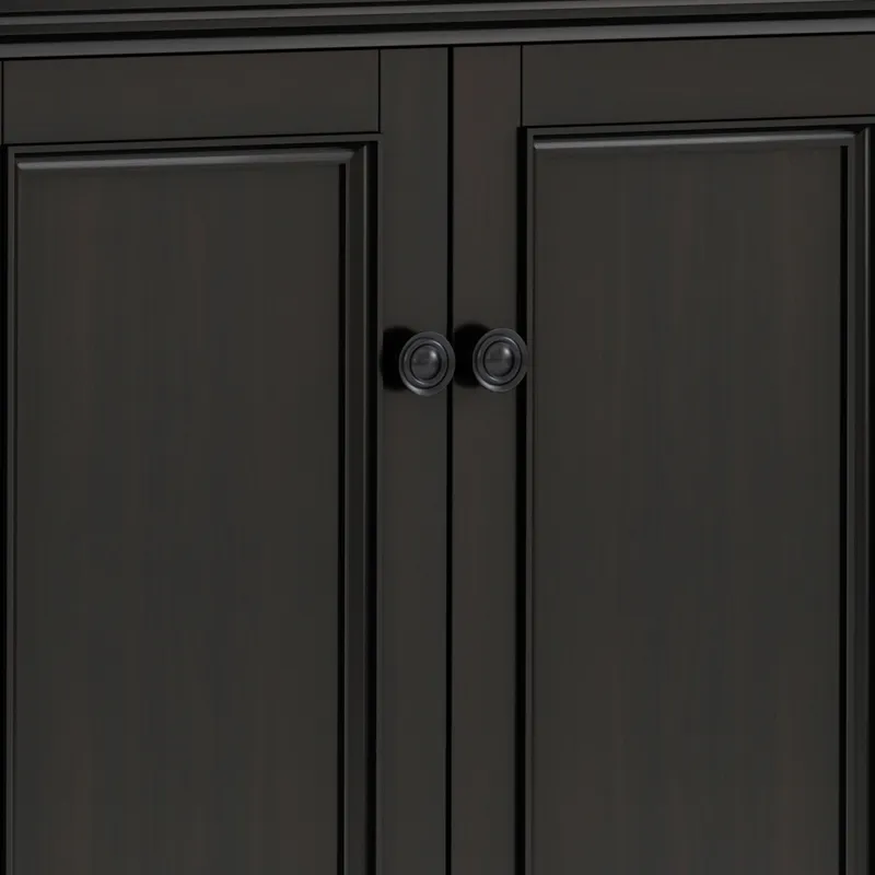 Amherst - Wide 4 Door Storage Cabinet - Hickory Brown