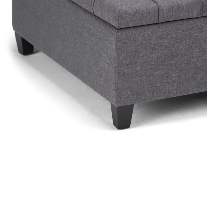 Harrison - Coffee Table Storage Ottoman - Slate Grey