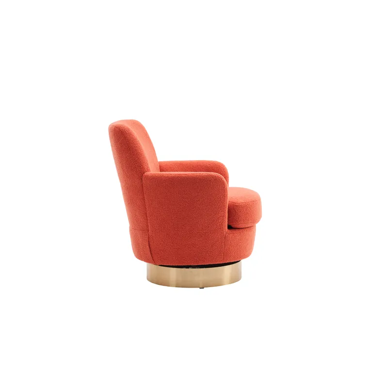 Teddy Swivel Barrel Chair, Swivel Accent Chairs Armchair For Living Room, Reading Chairs For Bedroom