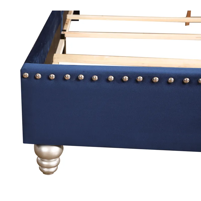 Maxx - G1943-FB-UP Tufted Upholstered Bed - Navy Blue