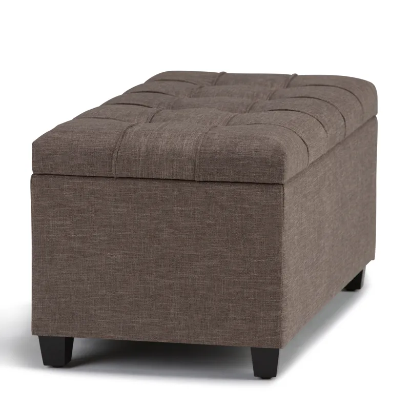 Sienna - Storage Ottoman Bench - Fawn Brown